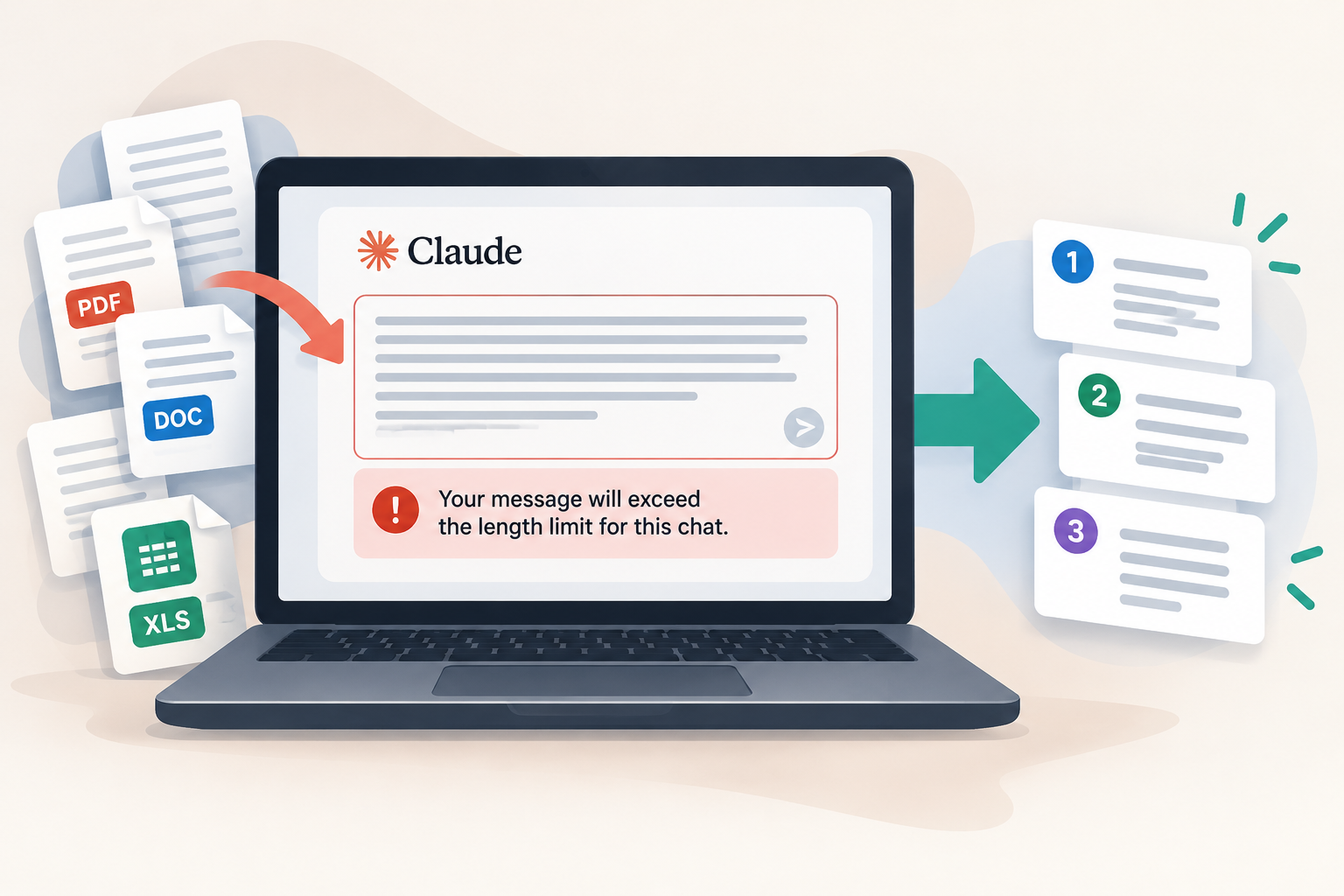 How to fix Claude's message too long error